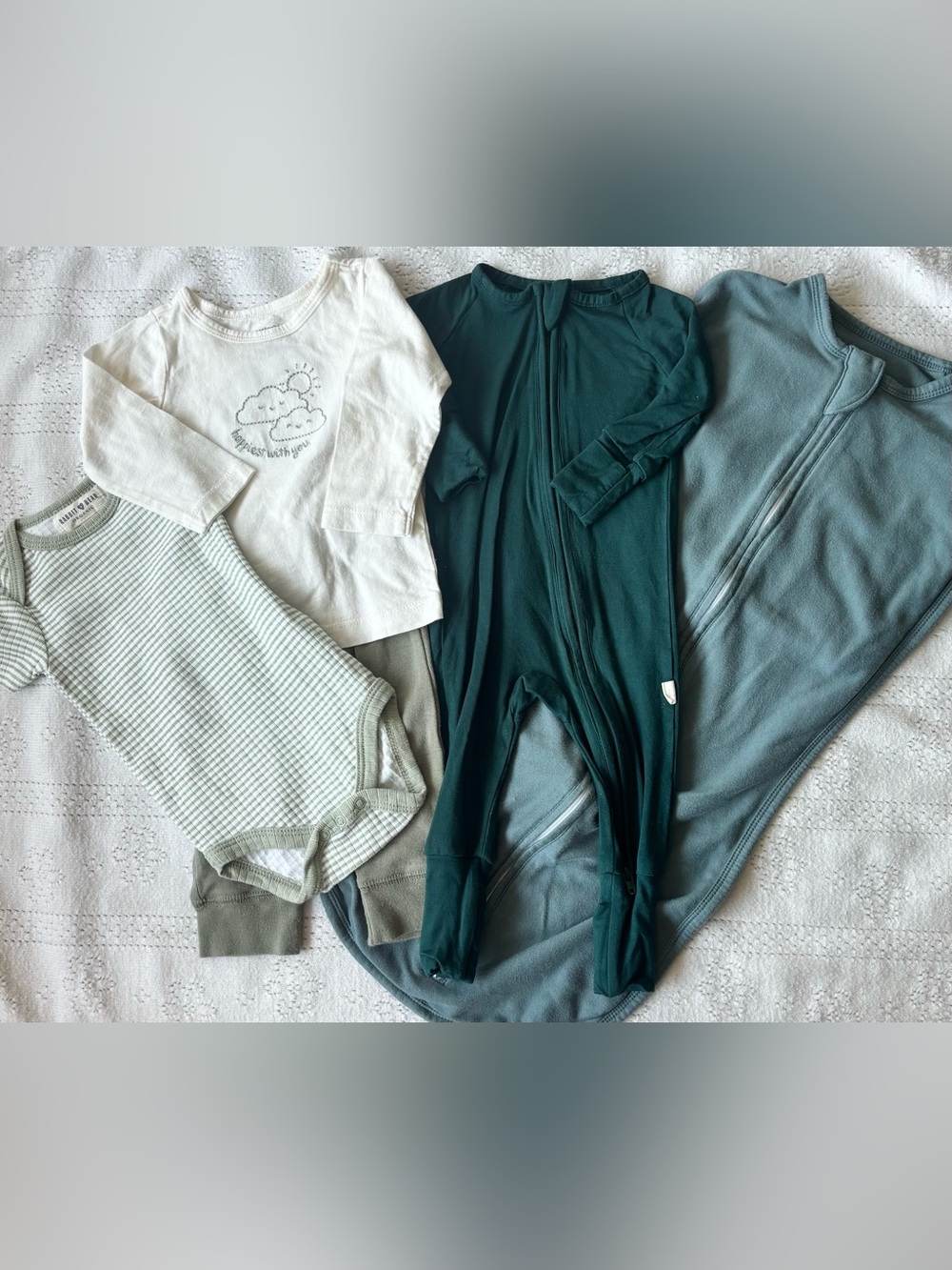 Baby Bundle 3–6M | Bamboo + Organic Cotton Sage Set